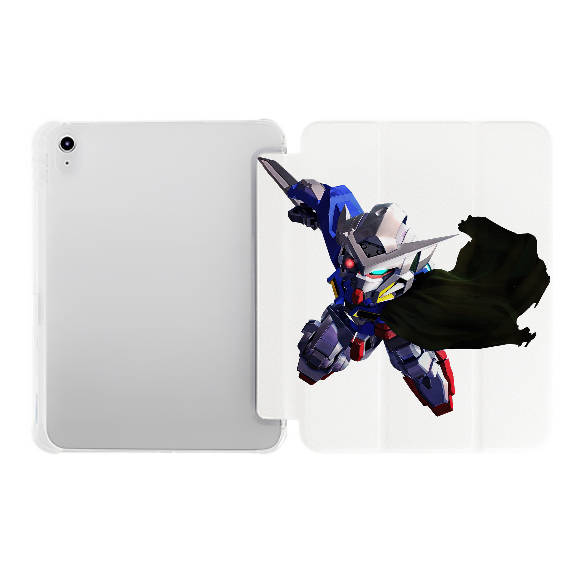（画像用） 機動戦士ガンダム Mobile Suit Gundam IPad ケース ペン収納付き 三つ折りスタンド PUレザー×シリコン 対応機種9.5/10.5/10.9インチ